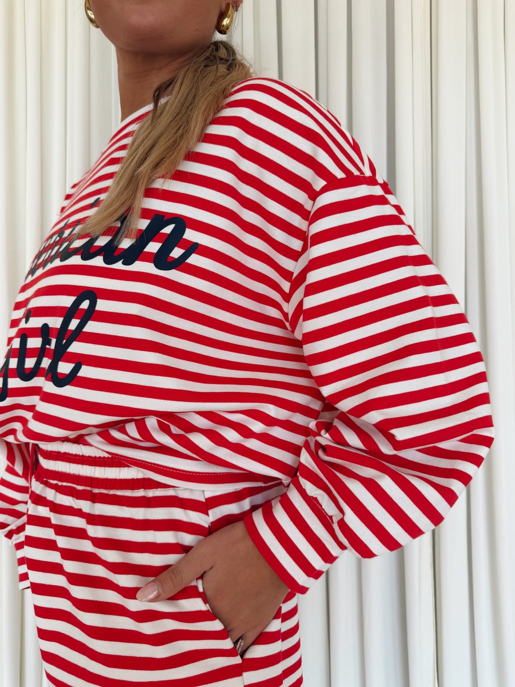 American Girl Oversized Striped T-shirt