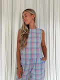 Pastel Plaid Top