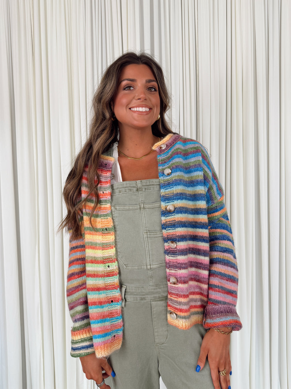 Button-Up Knit Sweater Cardigan