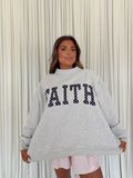 Polka-Dot Mock Neck Sweatshirt