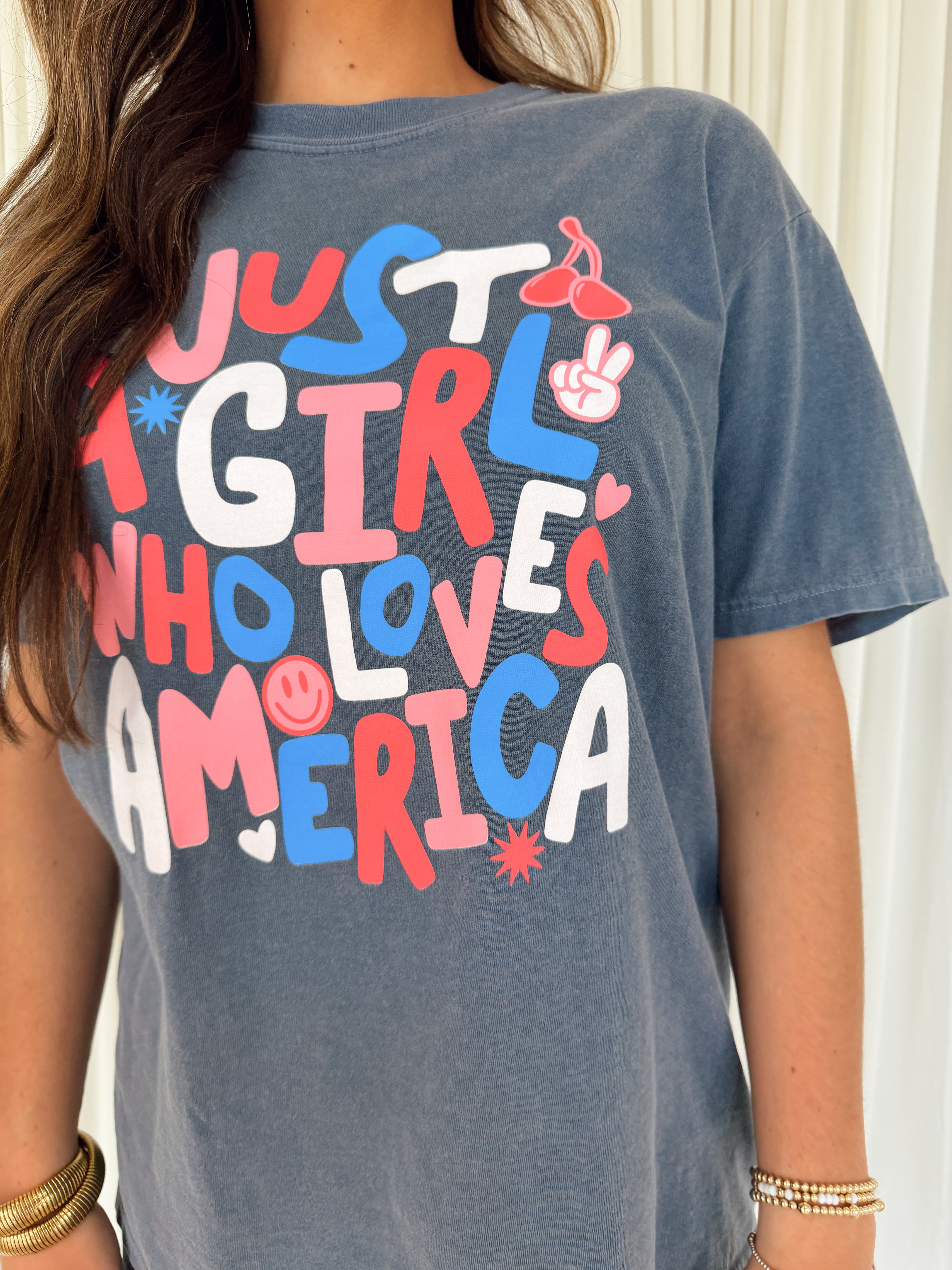 Just a Girl who Loves America Tee