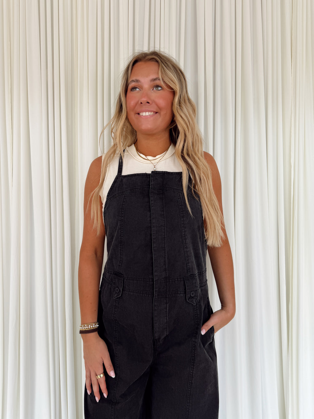 Mineral Washed Sleeveless Jumpsuit
