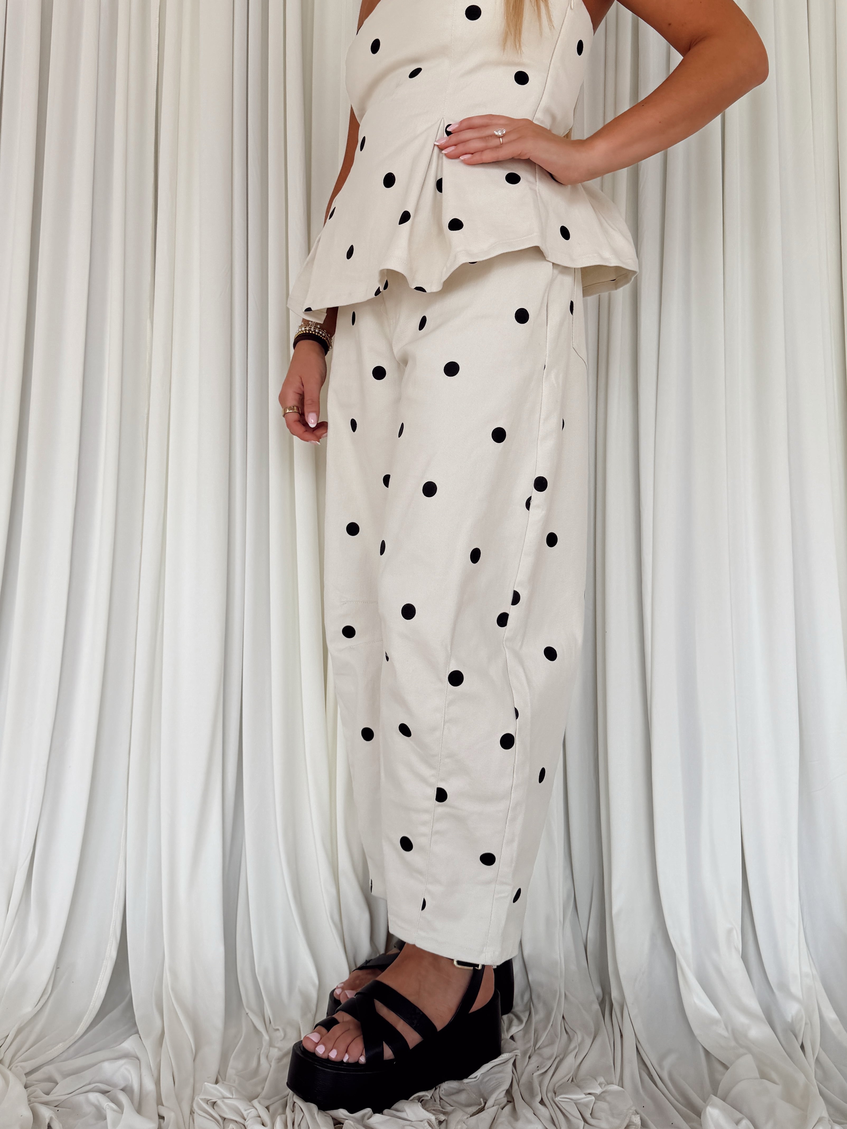 Polkadot Barrel Pants