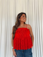 Floral Ruffled Babydoll Cami Top