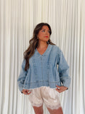 Denim Long Sleeve Top