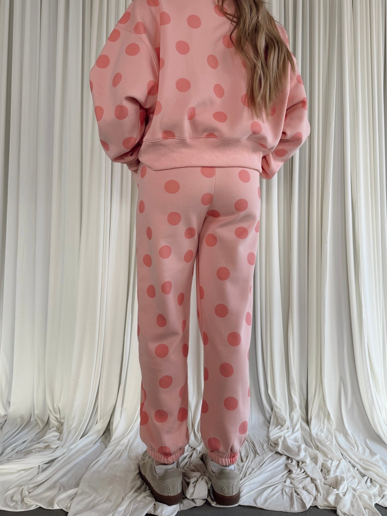 Blush Polka Dot Sweatpants