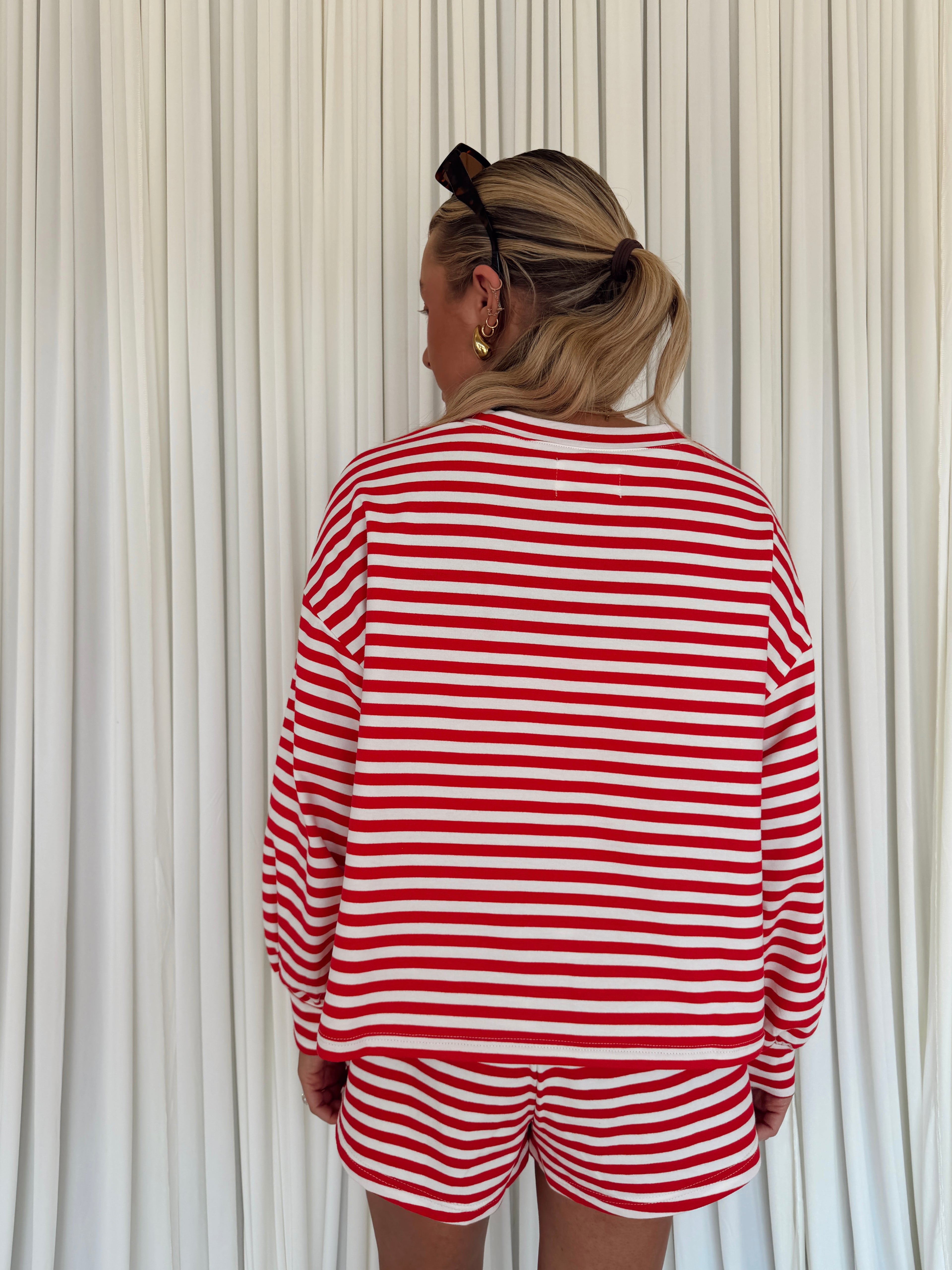 American Girl Oversized Striped T-shirt