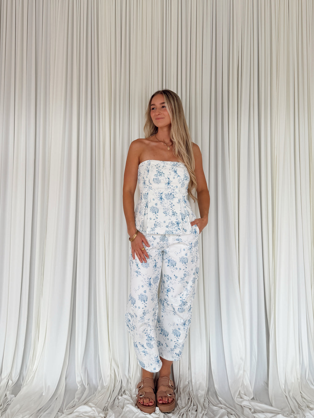 Twill Floral Print Barrel