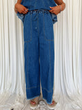 Denim Drawstring Pants