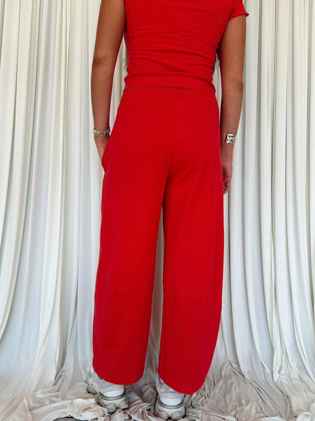 Mineral Washed Wide Leg Pants
