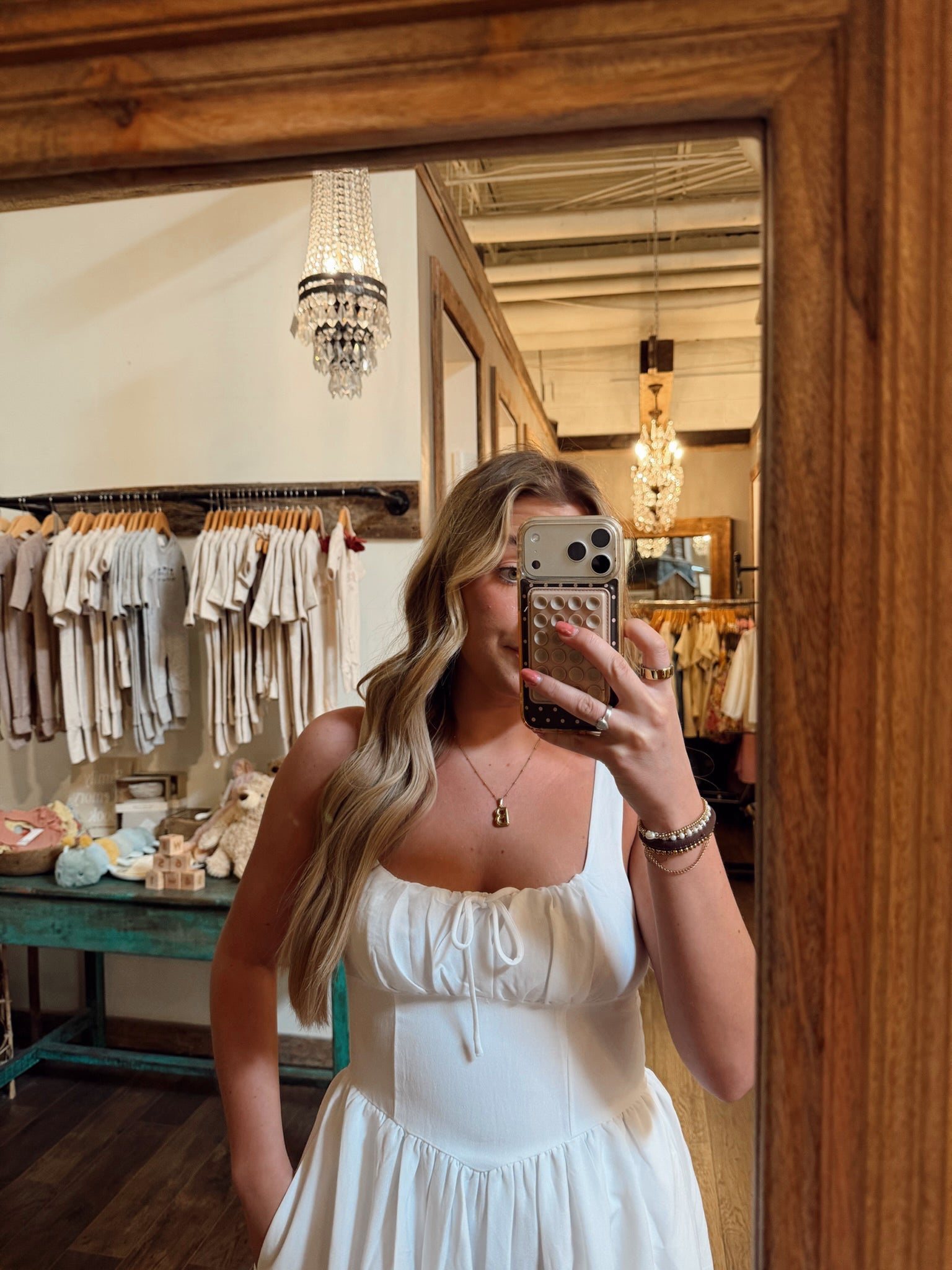 Front Tie Corset Midi Dress