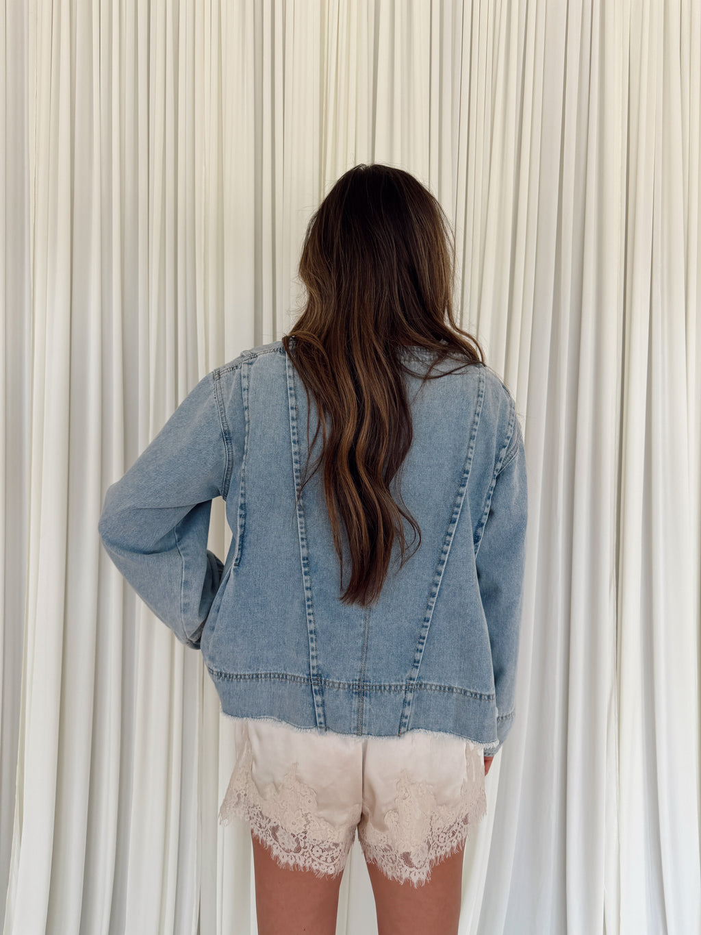 Denim Long Sleeve Top
