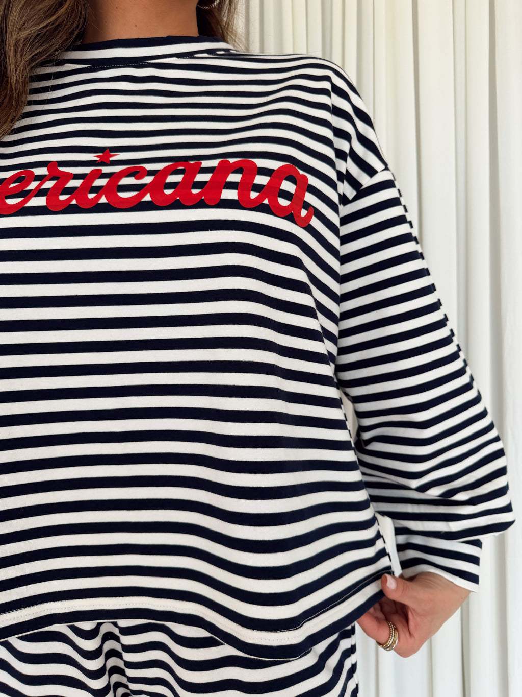 American Girl Oversized Striped T-shirt