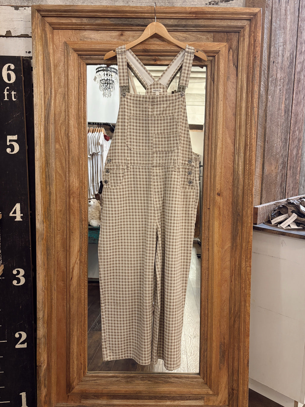 Denim Gingham Jumpsuit