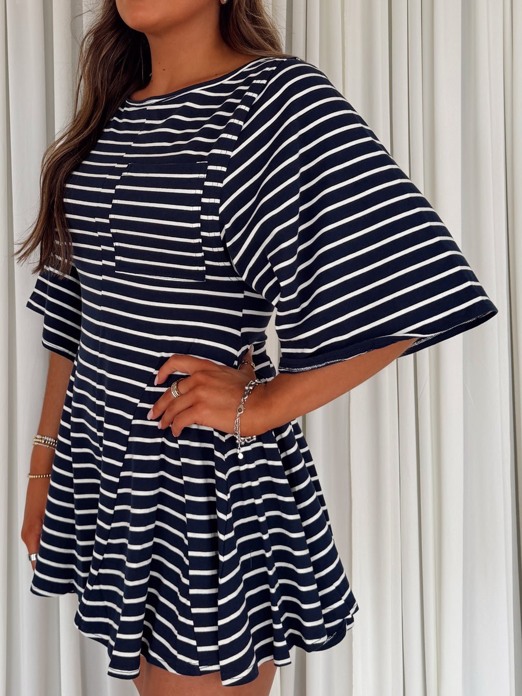Striped Flowy Romper