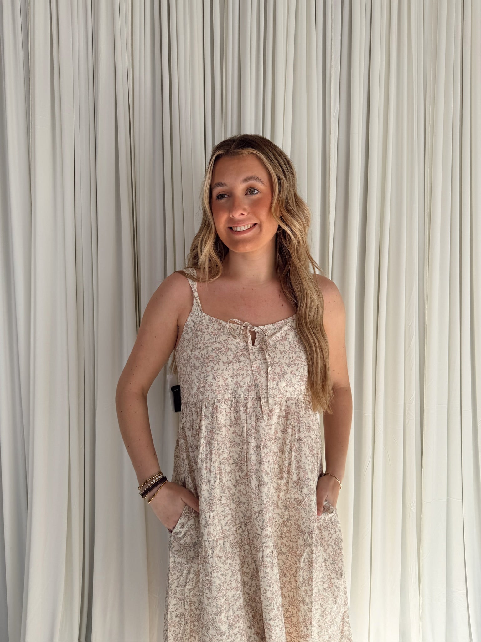 Floral Tiered Midi Dress