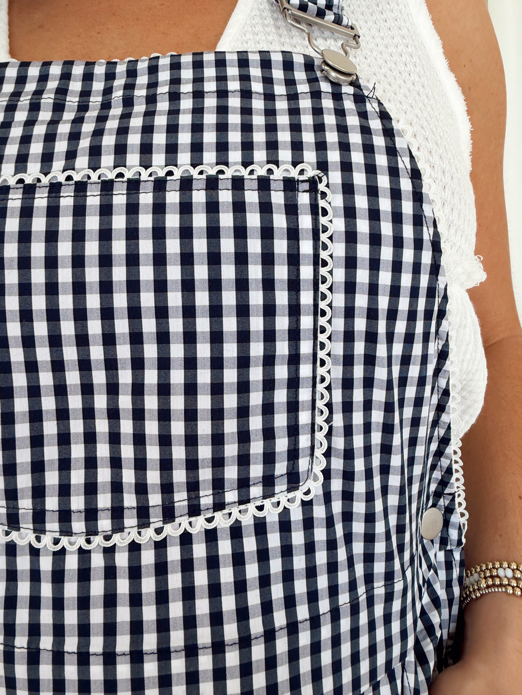 Gingham Printed Sleeveless Romper