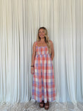 Multicolor Plaid Midi Dress