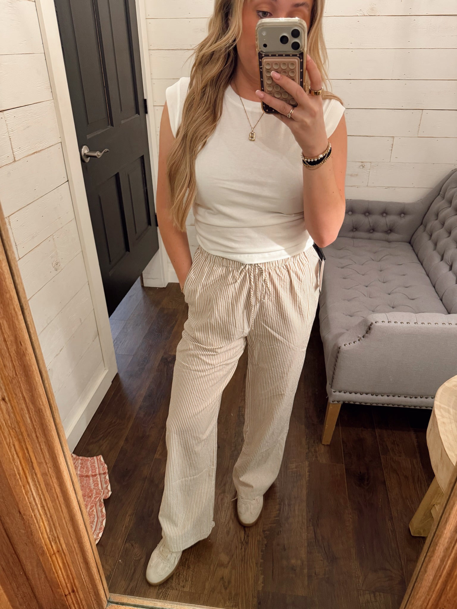 Striped Wide Leg Pants