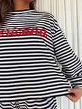 American Girl Oversized Striped T-shirt