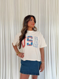 USA Patchwork Cropped Tee