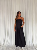 Solid Ruched Sleeveless Jumpsuit