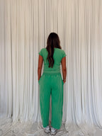 Mineral Washed Wide Leg Pants