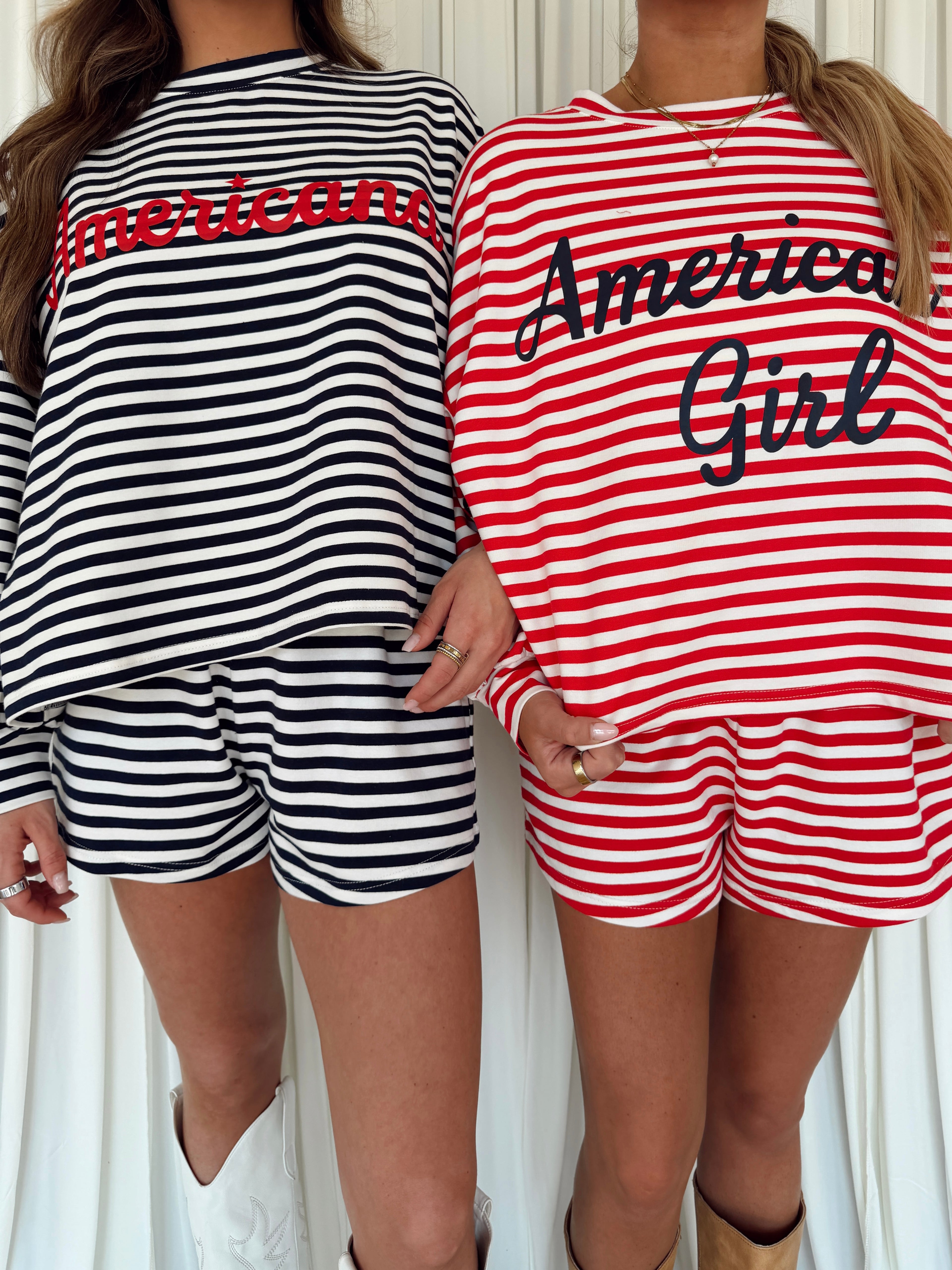 American Girl Oversized Striped T-shirt
