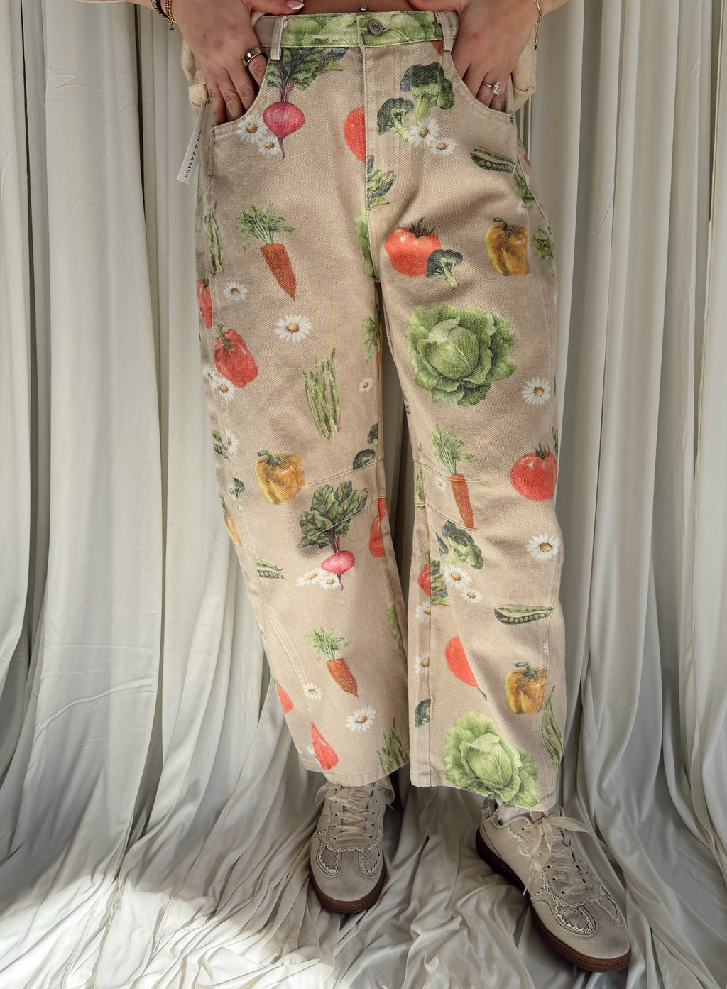 Mineral Washed Garden Barrel Leg Pants