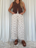 Polka Dot Denim Pants