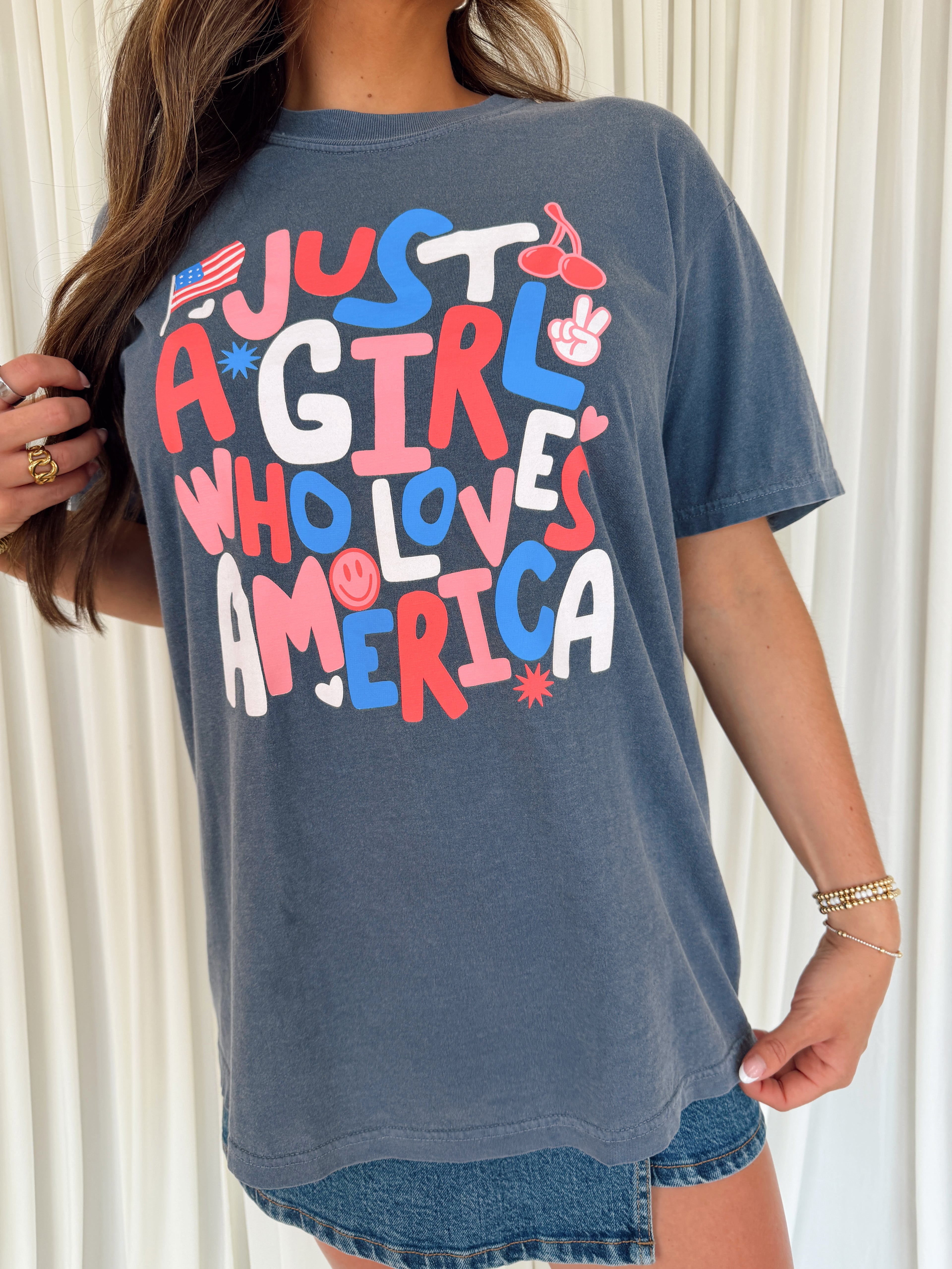 Just a Girl who Loves America Tee