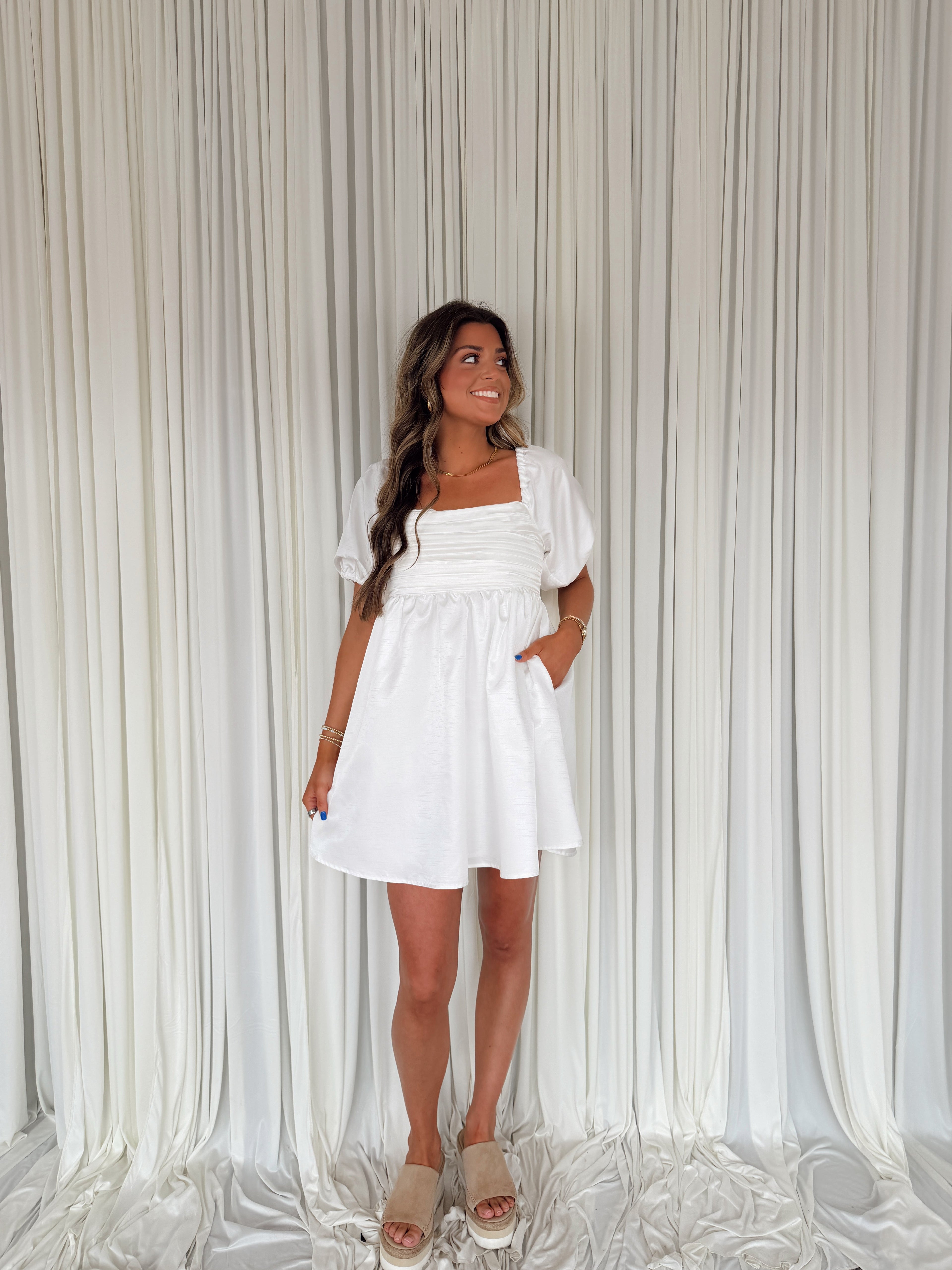 Square Neck Mini Dress