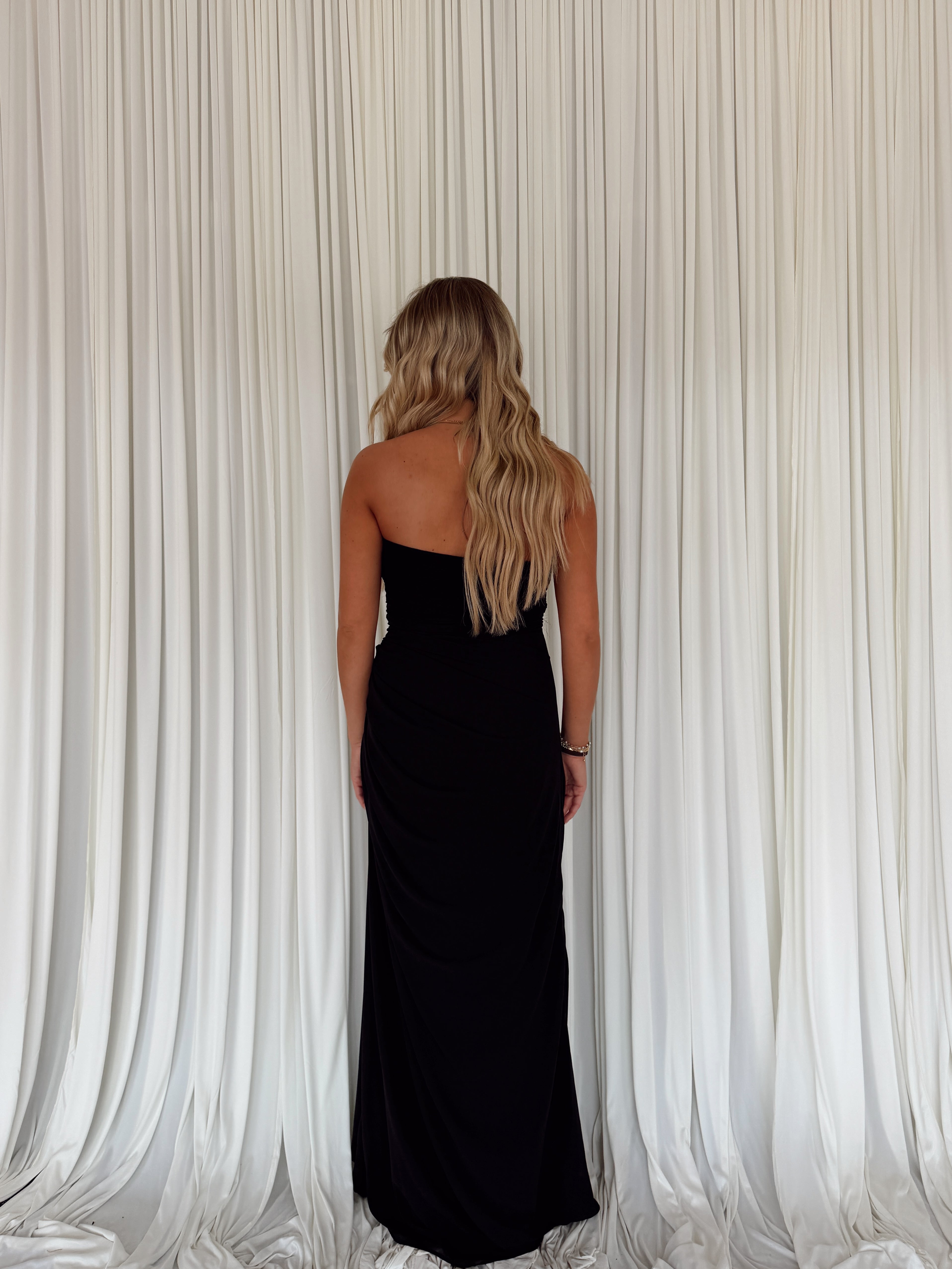 Chiffon Pintuck Maxi Dress