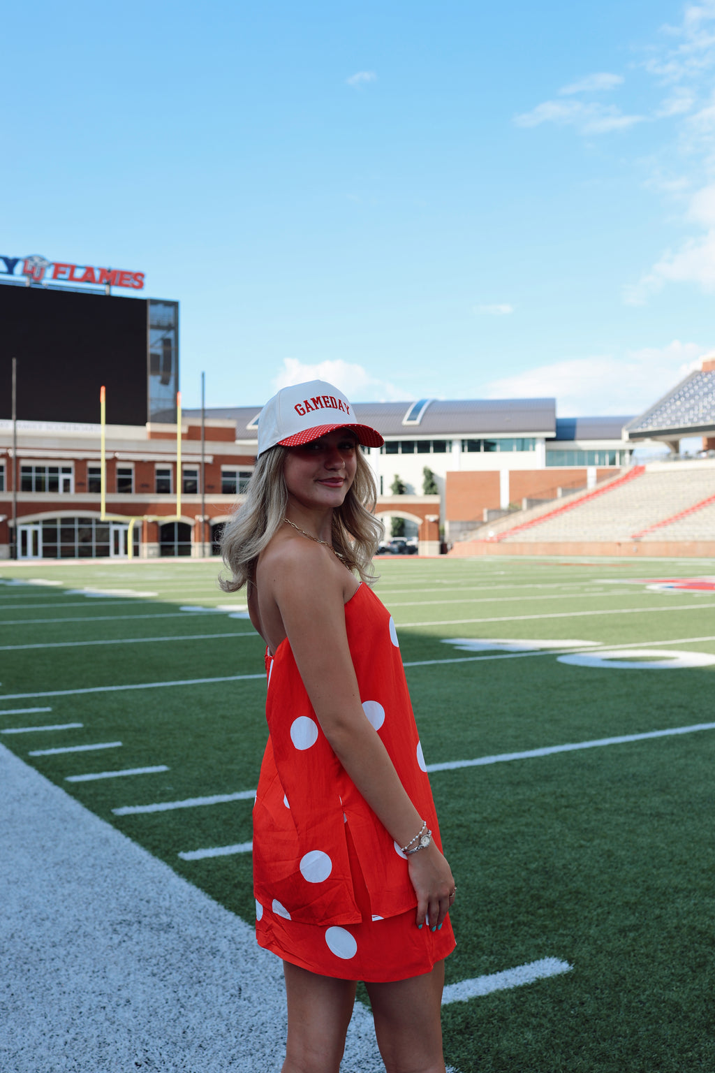 Polka Dot  Strapless Top
