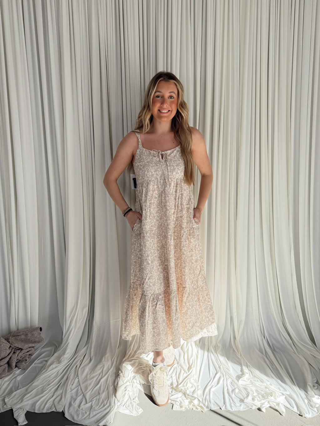 Floral Tiered Midi Dress