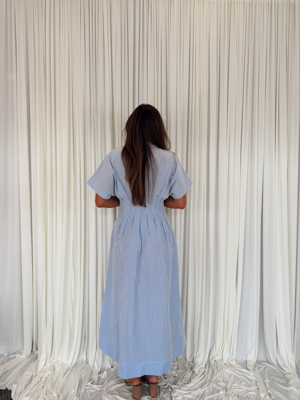Bonnie Buttondown Woven Midi Dress