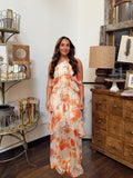 Flower Print Maxi Dress