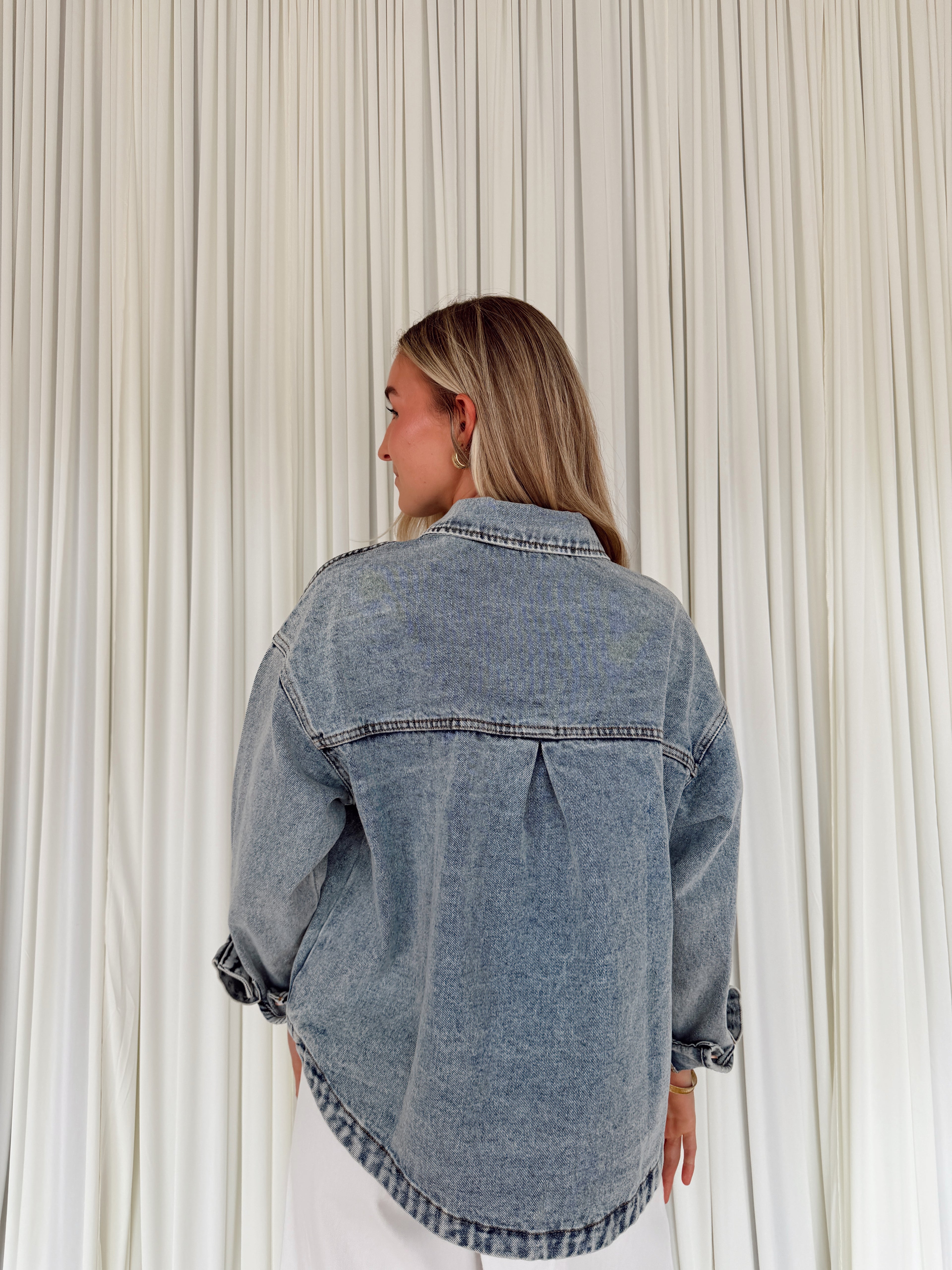 Denim Jacket with Square Pockets