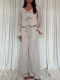 Wide Leg Pant - Tan