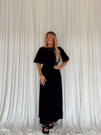 Boatneck Cinch Waist Dress
