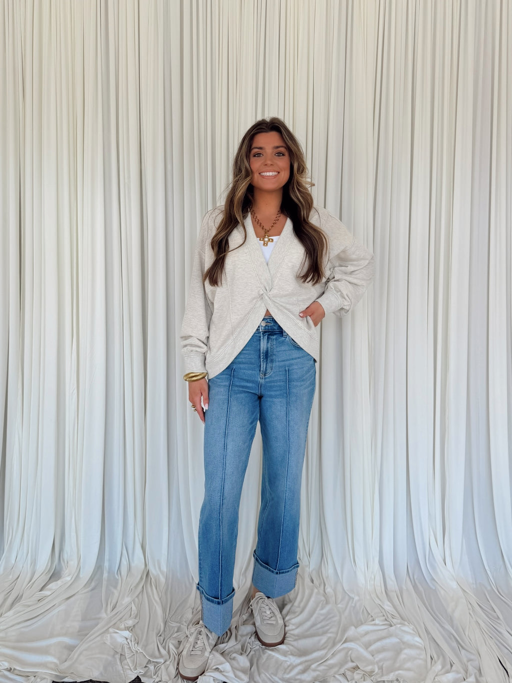 Holly Cuffed Hem Denim - Winslow