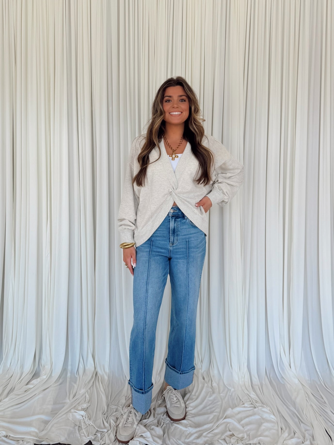 Holly Cuffed Hem Denim - Winslow