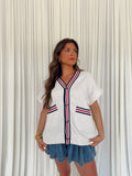 T2578 Striped Oversized Cardigan Top