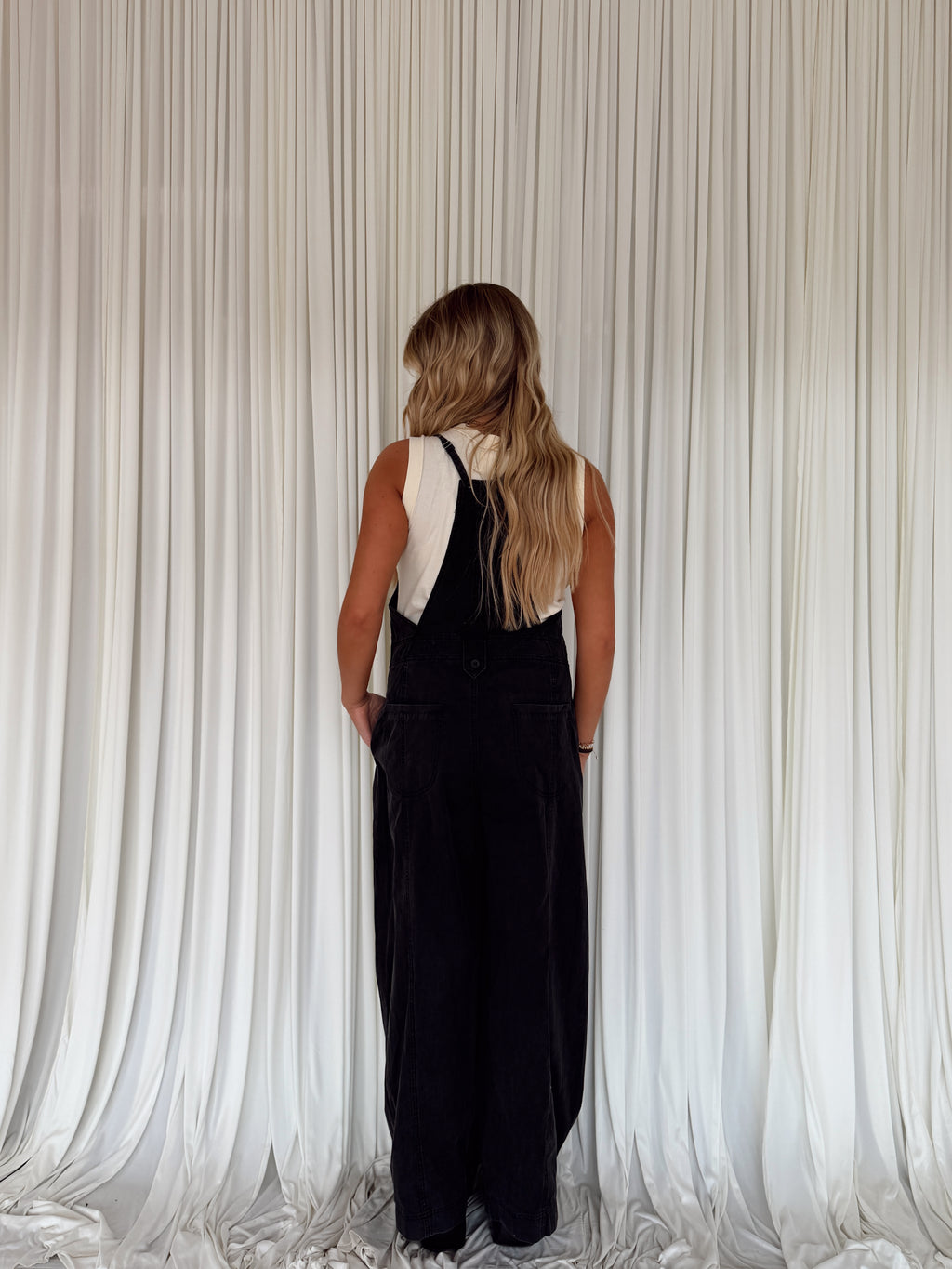 Mineral Washed Sleeveless Jumpsuit