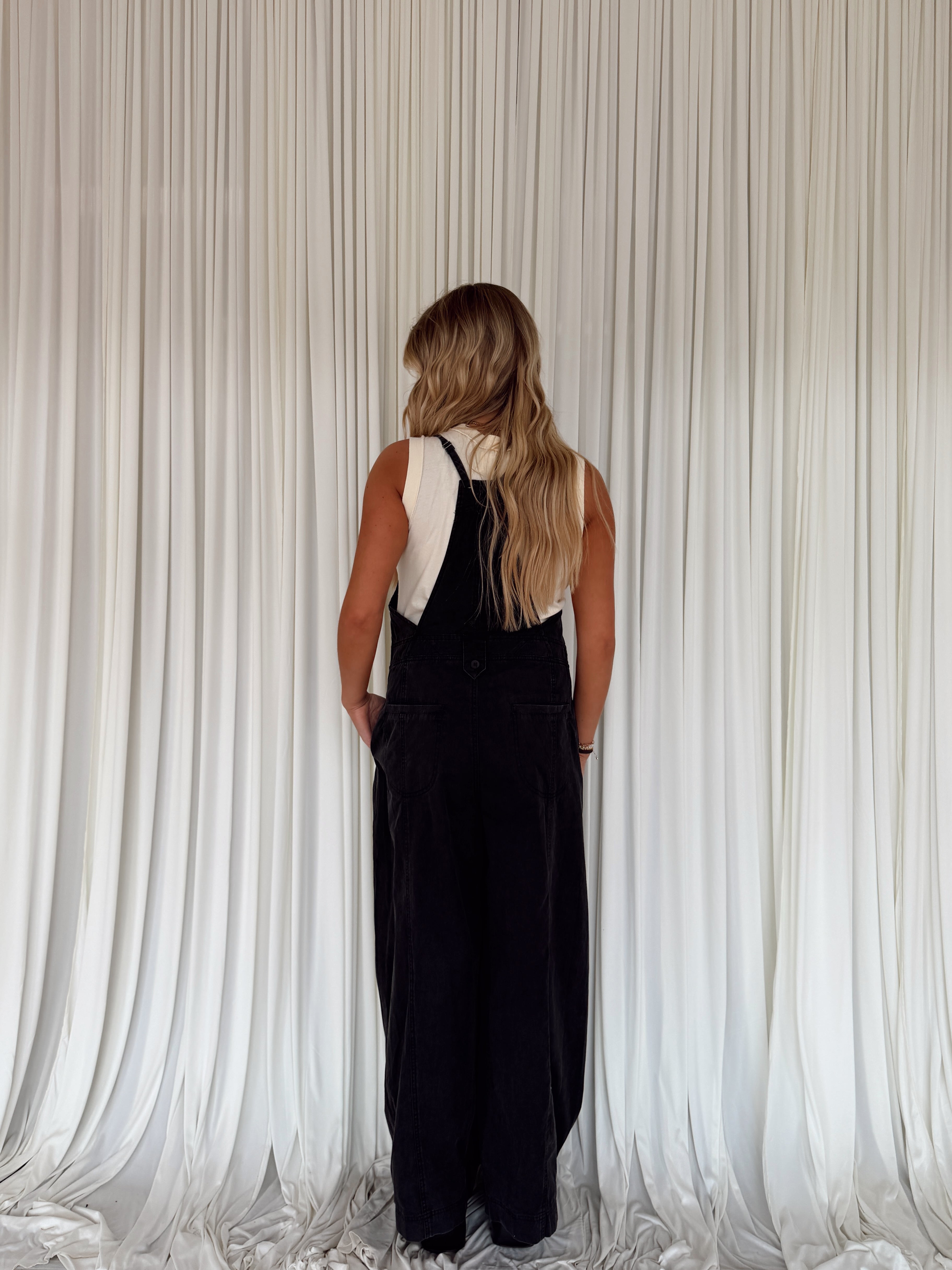 Mineral Washed Sleeveless Jumpsuit