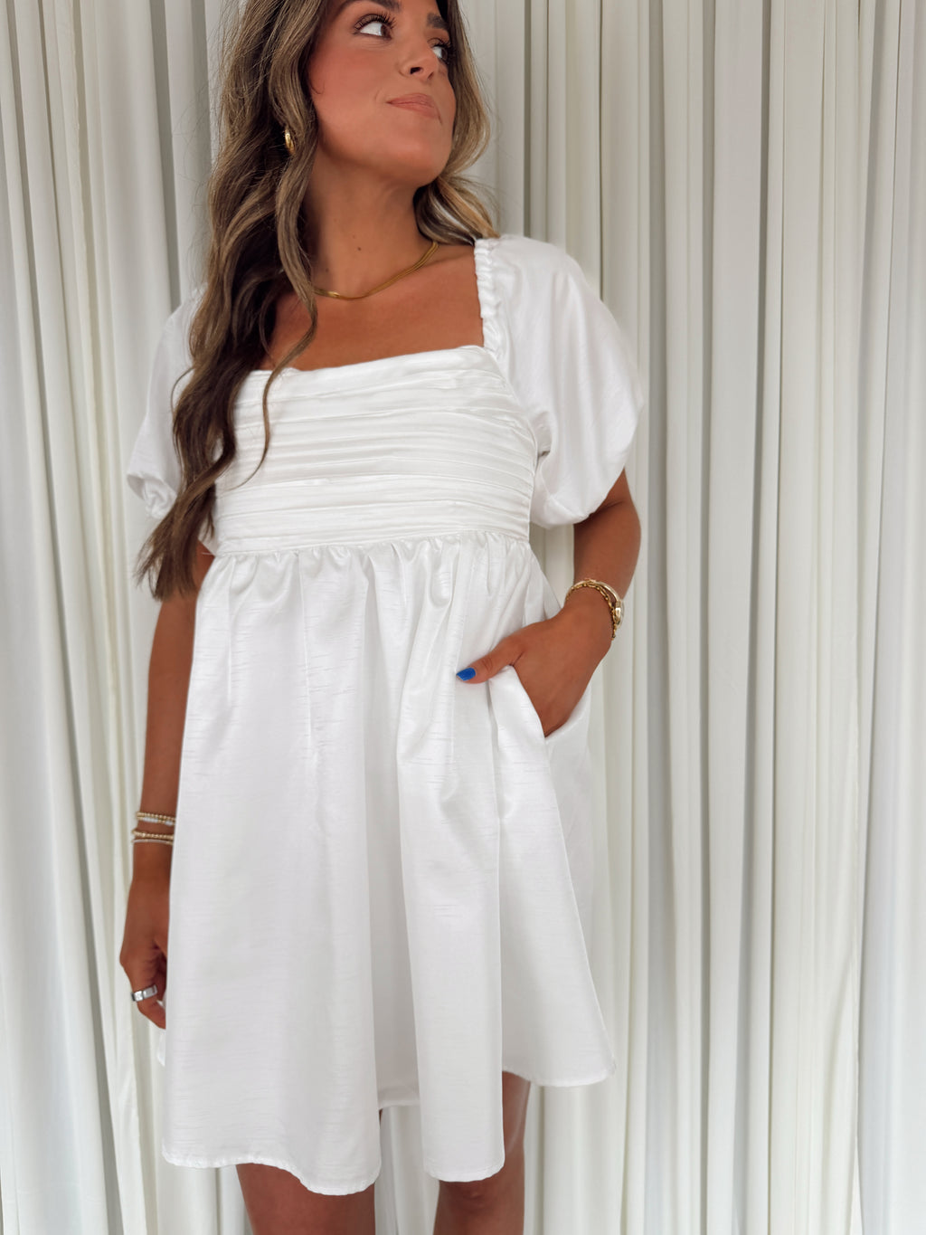 Square Neck Mini Dress