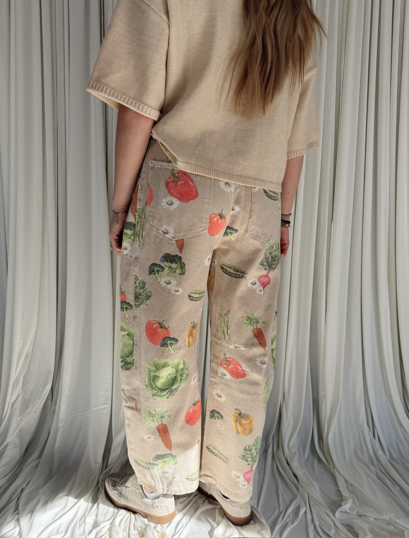 Mineral Washed Garden Barrel Leg Pants