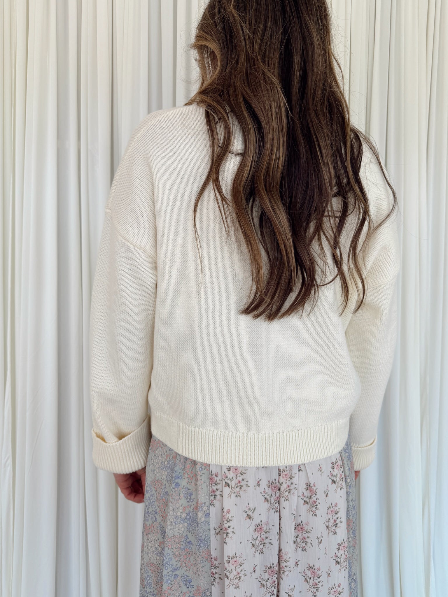 Front Tie Sweater Cardigan