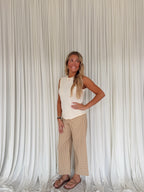 Gingham Straight Leg Pants