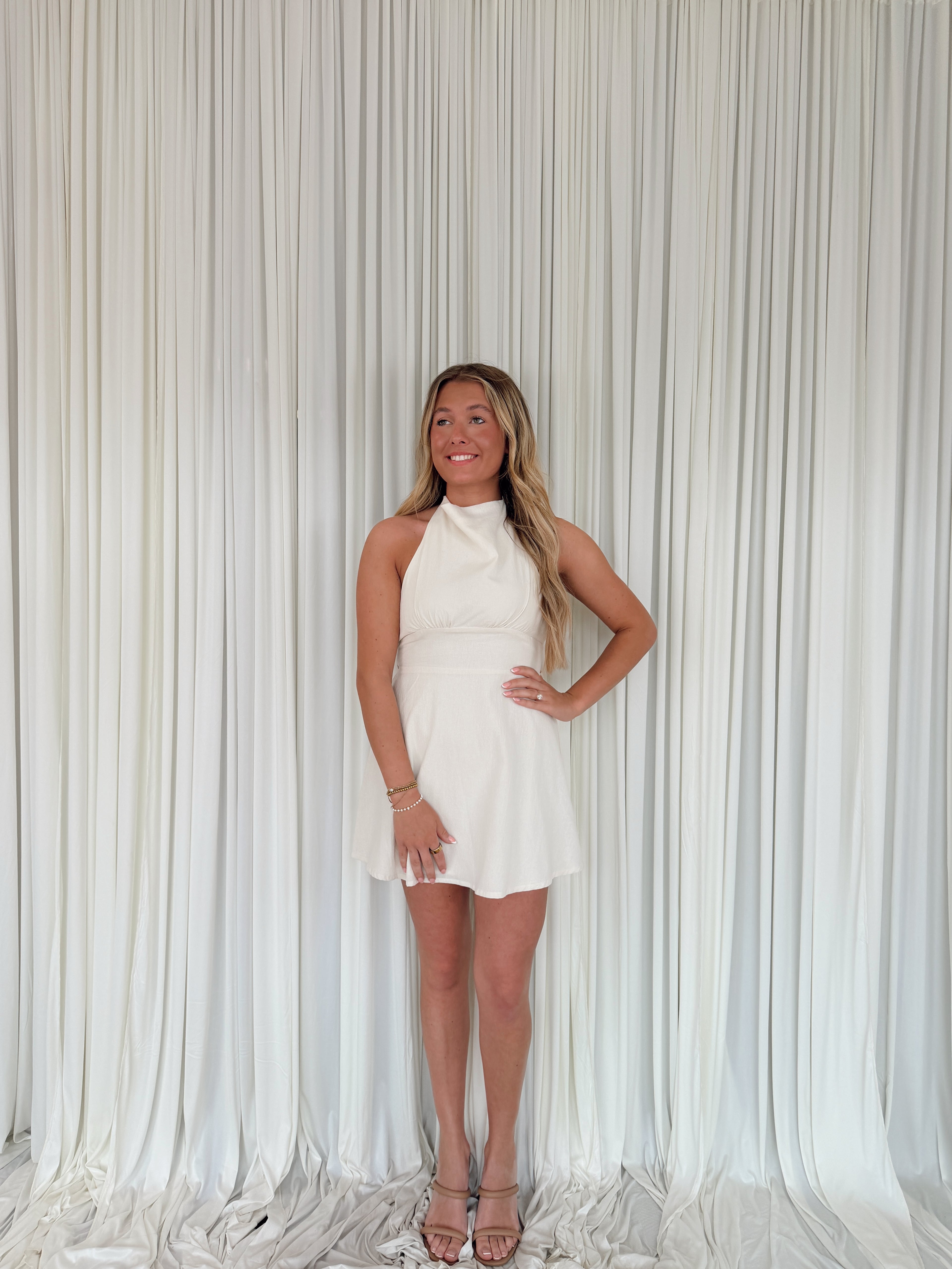 Cowl Neck Mini Dress